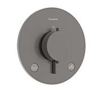Thermostatique encastré Hansgrohe Ecostat Comfort S 33718340, pour 2 sorties, 23 l/min, EN 1717, chrome noir brossé