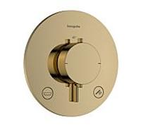 Thermostatique encastré Hansgrohe Ecostat Comfort S 33718990, pour 2 sorties, 23 l/min, EN 1717, aspect or poli