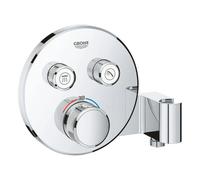 Thermostatique encastré rond GROTHERM SMARTCONTROL GROHE 29120000 2 sorties - chrome