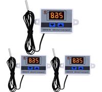 Thermostats d'ambiance numériques XH-W3001 Thermostat à 3 voies avec séparateur d'eau - Échangeur de chaleur étanche - Régulateur de température universel - Installation CA - Régulateur de température