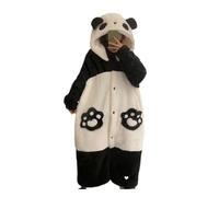 ThiCc Couverture à capuche portative en peluche panda pour adultes - Robe de pyjama en polaire de corail douce et chaude, taille surdimensionnée, vêtements de nuit confortables pour la maison, pour