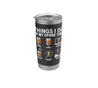 Things I Do In My Spare Time Drink Bourbon Whisky Gobelet isotherme en acier inoxydable double paroi
