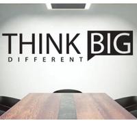 Think Big Citations Stickers Muraux Bureau Sticker Travail D'équipe Citation Autocollant Bureau Décor Inspire Bureau Citation Motivation Mural172x42cm