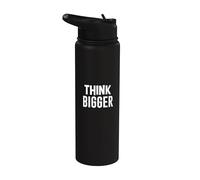 Think Bigger Grande rêve Inscription Sagesse Stainless Steel Insulated Water Bottle