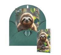 Thinking of You Cartes avec enveloppes Paresseux My Spirit Animal Cartes de vœux pour toutes les occasions Carte de remerciement vierge pour invitations de mariage, Saint-Valentin, anniversaire 10 x