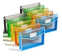 ThinkTex Lot de 10 chemises A4 en plastique transparent avec | Extensible jusqu'à 5 cm, plus de 1000 feuilles, grande capacité, sans séparateurs, enveloppes transparentes pour l'école