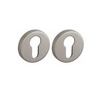 THIRARD 00966770 - Paire Rosaces Ronde Ø 50 Trou De Cylindre Nickel Satin - Design élégant - Percement : trou de cylindre - Accessoires/Equipements - Equipement De Porte