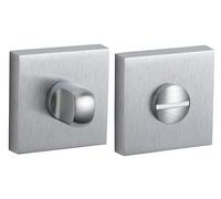 THIRARD 00966789 - Paire Rosaces Carrées 50X50 À Condamnation Chrome Satiné - Design élégant - Percement : condamnation - Accessoires/Equipements - Equipement De Porte