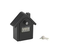 THIRARD - Boîte orme Maison - Modèle Fantaisie - Acier - Usage Intérieur et Extérieur - Sécurisée - 4 Chiffres Modifiables - 2 Clés de Secours - 52 x 135 mm - Noir Satiné