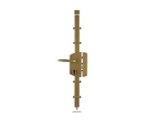 THIRARD Boîtier de Serrure 3 Points en Applique à Fouillot, Droite, Or | Modèle Melissa, Pour Porte d'Entrée, Axe 50 mm, Entraxe 70 mm, Carré 7 mm, 85x174 mm, Acier, Finition Verni, Garantie 5 Ans