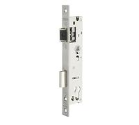THIRARD - Boîtier de Serrure à Cylindre pour Porte d'Entrée - Axe 26 mm - Entr'Axe 92 mm - Bouts Carrés - Têtière Inox - Pêne Acier Nickelé - Sécurité Optimale - Installation Facile - Gris