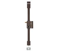 THIRARD - Boitier de Serrure en Applique Beluga à Tirage pour Porte d'Entrée - Droite - 3 Points - Axe 45 mm - Acier - Gâche Équerre - Poignée Double - Marron