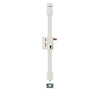 THIRARD - Boitier de Serrure en Applique Beluga à Tirage - Pour Porte d'Entrée - Gauche - 3 Points - Axe 45 mm - Blanc - Acier - Mécanisme 8 Goupilles - Poignée Double