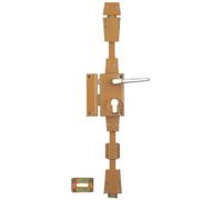 Serrure de serrure en applique Targa à fouillot pour porte d'entrée, gauche, 3 pts, axe 45mm, or - THIRARD