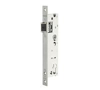 THIRARD - Boîtier de Serrure Encastrable à Cylindre - Axe 30 mm - Inox - Pour Menuiserie Métallique - Bouts Carrés - Têtière Acier - Demi-Tour Réversible - Verrouillage Efficace - Gris