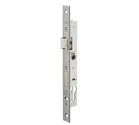 THIRARD - Boîtier de Serrure Encastrable à Cylindre pour Menuiserie Métallique - Axe 10.5 mm - Bouts Carrés - Inox - Coffre Acier Épaisseur 15 mm - Têtière Inox - Pêne Acier Nickelé - Gris