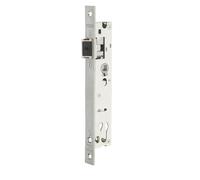 THIRARD - Boîtier de Serrure Encastrable à Cylindre pour Menuiserie Métallique - Axe 21 mm - L36 - Bouts Carrés - Inox - Coffre Acier Épaisseur 15 mm - Têtière Inox - Demi-Tour Réversible - Gris