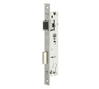 THIRARD - Boîtier de Serrure Encastrable à Cylindre pour Porte d'Entrée - Axe 21 mm - Entr'Axe 92 mm - Bouts Carrés - Coffre Acier Épaisseur 15 mm - Têtière Inox - Pêne Acier Nickelé - Gris