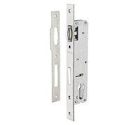 THIRARD Boîtier de Serrure Encastrable à Rouleau à Cylindre, Axe 25 mm | Pour Menuiserie Métallique, Bouts Carrés, Entraxe 85 mm, Carré 8 mm, 40x174 mm, Réversible Droite/Gauche, Zinc