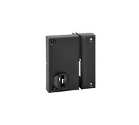 THIRARD - Boitier de serrure verticale en applique double entrée pour porte de cave, pêne seul, droite, axe 45mm, 75x130mm, noir