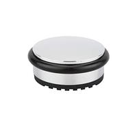 THIRARD - Butoir à Poser - Fixation au Sol - Acier - Pour 1,3 kg - Chromé - Accessoire Indispensable pour Maintenir Vos Portes Ouvertes - Absorbe les Chocs - Ø 95 x 40 mm - Gris