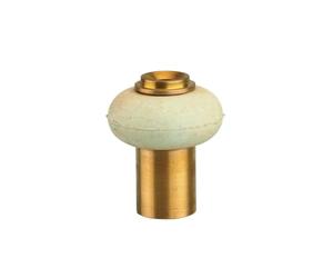 THIRARD Butoir à Visser, Fixation Au Sol, Caoutchouc, Ø30x37 mm, Protection Murale, Bague Souple, Vis Fournie, Arrêt de Porte, Disponible en Chrome Et Laiton Poli, LAITON