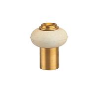 THIRARD - Butoir à Visser - Laiton - Fixation au Sol - Corps Moulé - Bague Caoutchouc - Protection Murale - Évite les Trous - Design Élégant - Ø 30 x 37 mm - Jaune/Doré