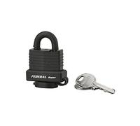 THIRARD - Cadenas déral Lock Sea Line - Laiton - Usage Extérieur - Anse Inox Gainée PVC - Double Verrouillage Billes Inox - 35 mm - Livré avec 2 Clés - Jaune