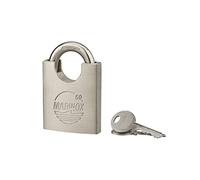 THIRARD - Cadenas à Clé Marinox Unikey - 50 mm - Inox - Anse Protégée - S'entrouvrant - Pour Extérieur et Milieu Humide - Double Verrouillage - 2 Clés Acier Incluses