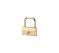 THIRARD - Cadenas à Clé Modèle Nautic - 45mm - Corps en Laiton Monobloc - Anse en Acier Cémenté Nickelé - Ouverture Latérale - Livré avec 3 Clés en Laiton Massif - FTH