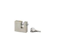 THIRARD Cadenas à Clé Prisonnière 50mm LAND | Corps Monobloc en Acier Nickelé, Anse Chromée, Pour Extérieur, Mécanisme à Goupilles, Verrouillage par Billes.