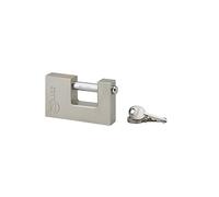 THIRARD - Cadenas à Clé Prisonnière - 90 mm - Acier Nickelé - Pour Extérieur - 3 Clés Acier - Corps Monobloc - Anse Chromée - Mécanisme à Goupilles - Verrouillage par Billes