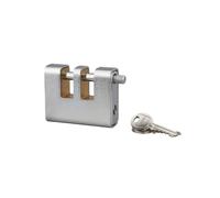 THIRARD - Cadenas à clé prisonnière Land Blindé, acier, extérieur, double anse acier, 90mm, 3 clés - THIRARD