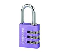 THIRARD - Cadenas à Code Modèle Onyx - Type 1 - Aluminium - Pour Intérieur - 3 Chiffres - Anse Acier Nickelé - Combinaison Modifiable - Couleurs Assorties - 30 mm