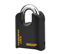 Cadenas à combinaison Fédéral Lock SRP, acier, 4 chiffres, chantier, anse acier, 62mm, noir - THIRARD