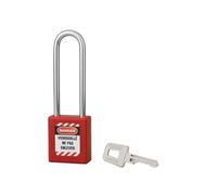 THIRARD Cadenas de Consignation 40 mm, Anse 76 mm, Rouge | Cadenas LOTO à clé unique pour condamner un point d'énergie et identifier l'intervenant durant la maintenance industrielle.