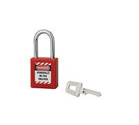 THIRARD - Cadenas de consignation LOTO Lockout Tagout 40 mm anse acier Ø 6 x 38 mm rouge