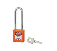 THIRARD Cadenas de Consignation 40 mm, Anse Acier 76 mm, Clé Variée, Orange | Cadenas LOTO à clé unique pour condamner un point d'énergie et identifier l'intervenant durant la maintenance industrielle.