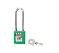 THIRARD Cadenas de Consignation 40 mm, Anse Haute 76 mm, Vert | Cadenas LOTO à clé unique pour condamner un point d'énergie et identifier l'intervenant durant la maintenance industrielle.
