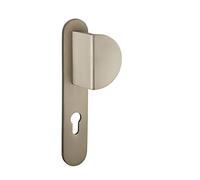 THIRARD Chantilly Ensemble Poignées Porte Palière Cylindre Anodisé Inox | Sur plaque, aileron réversible, aluminium, entraxe 195 mm, carré 7 mm, vis invisibles