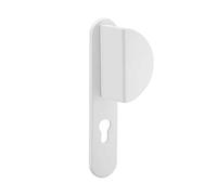 THIRARD Chantilly Ensemble Poignées Porte Palière Trou de Cylindre Blanc | Sur plaque, aileron réversible, aluminium, entraxe 195 mm, carré 7 mm, vis invisibles