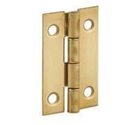 THIRARD - Charnière de Porte de Meuble - Acier Décapé - Nœud Roulé - Laiton - Porte Légère - Installation Facile - Compatible pour Meubles - 40 x 25 mm