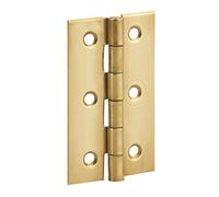 THIRARD - Charnière de Porte de Meuble - Acier Décapé - Nœud Roulé - Laiton - Porte Légère - Installation Facile - Compatible pour Meubles - 60 x 35 mm