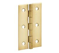 THIRARD - Charnière de Porte de Meuble - Laiton - Simple Feuille Acier Décapé - Nœud Roulé - Compatible pour Meubles - Installation Facile - 70 x 40 mm