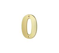 THIRARD - Chiffre 0 - Laiton - À Visser - Doré - Pour Numéro de Maison et Plaque d'Adresse - Résistant Aux Intempéries - H.51 mm - Installation Facile