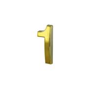 THIRARD - Chiffre 1 doré adhésif, ABS, H.50mm, Idéal pour Décoration, Numérotation, Signalisation, Résistant Aux Intempéries, Facile à Appliquer