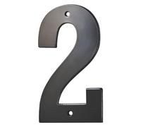 THIRARD - Chiffre 2 à Visser - Alliage Métallique - Extérieur - Idéal pour Numéro de Maison et Boîte aux Lettres - Résistant aux Intempéries - Hauteur 80 mm - Noir