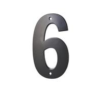 THIRARD - Chiffre 6 à Visser - Alliage Métallique - Extérieur - Idéal pour Numéro de Maison et Boîte aux Lettres - Résistant aux Intempéries - Hauteur 80 mm - Noir