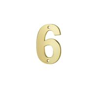 THIRARD - Chiffre 6 - Laiton - À Visser - Doré - Pour Numéro de Maison et Plaque d'Adresse - Résistant Aux Intempéries - H.51 mm - Installation Facile
