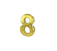 THIRARD - Chiffre 8 doré adhésif, ABS, H.50mm, Idéal pour Décoration, Numérotation, Signalisation, Résistant Aux Intempéries, Facile à Appliquer